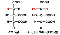 (-)ヒドロキシクエン酸(HCA)の化学構造：クエン酸との違い